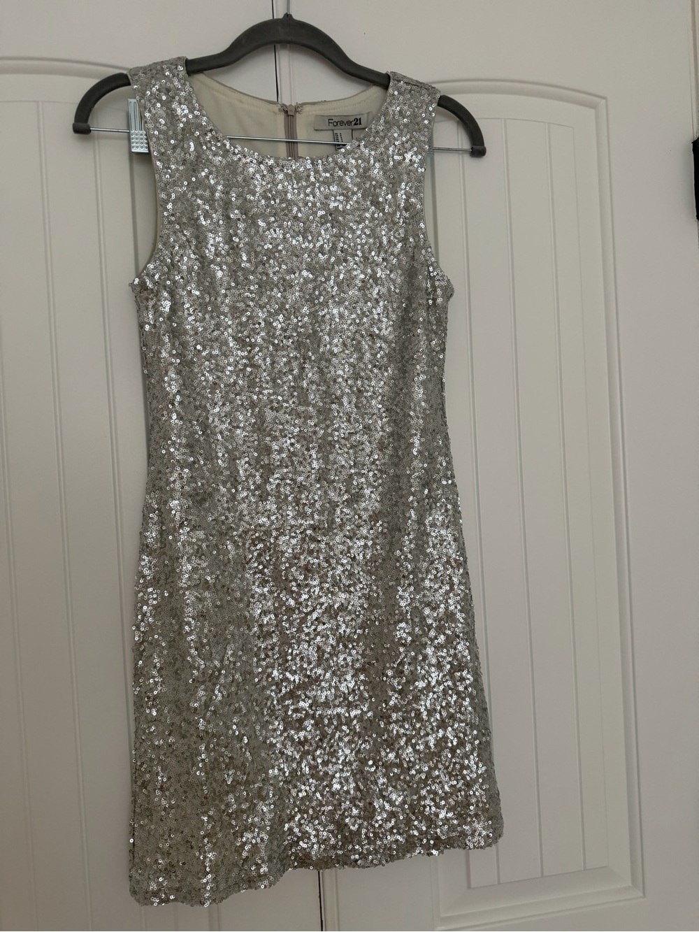 Forever 21 Silver Sequin Mini Dress